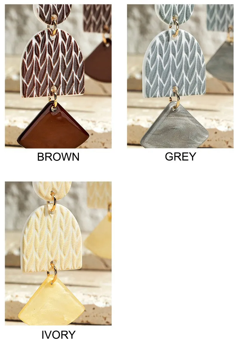 Braided Print Earrings