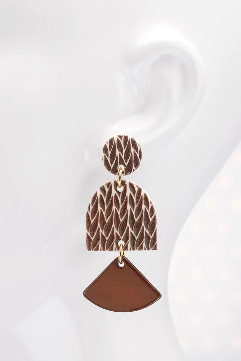 Braided Print Earrings