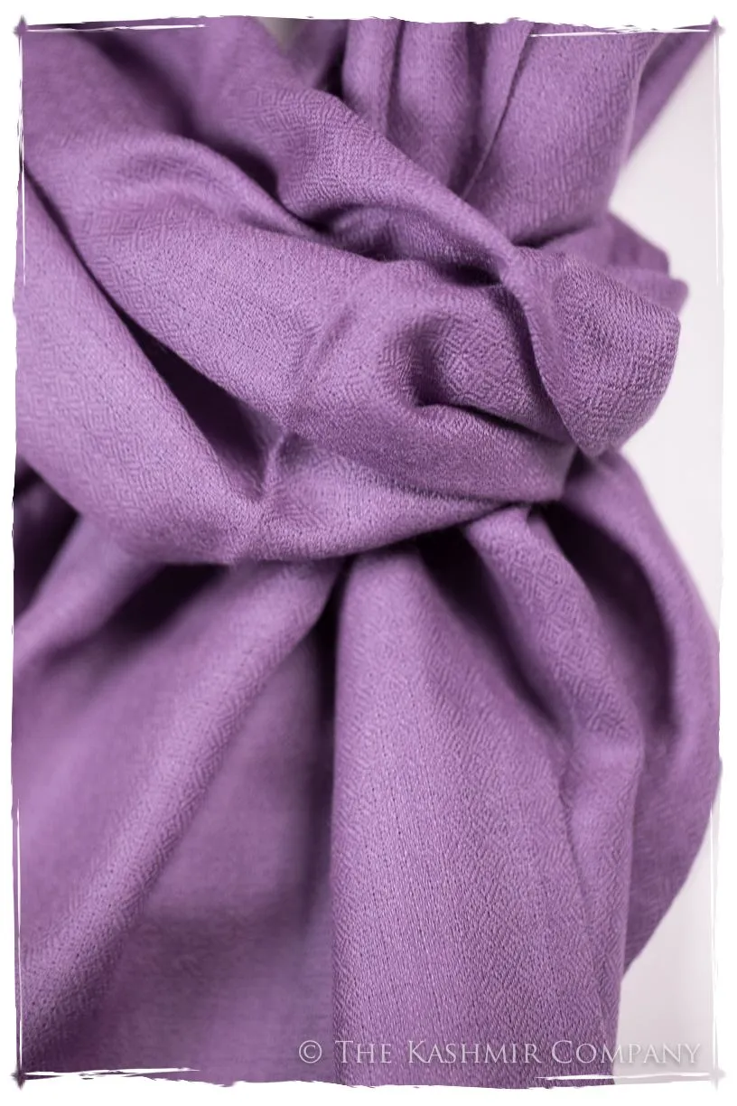 Bul Bul Amethyst Orchid Kashmir Wool Scarf