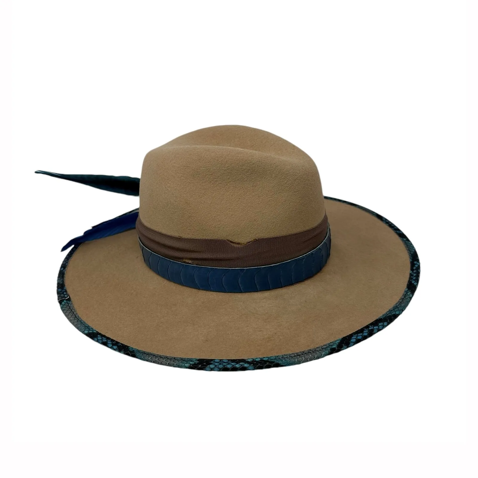 Camel & Turquoise Fedora
