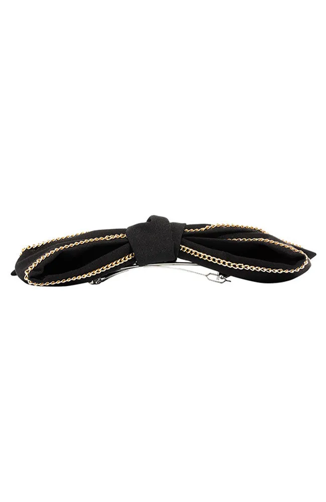 Chain Link Bow Barrette