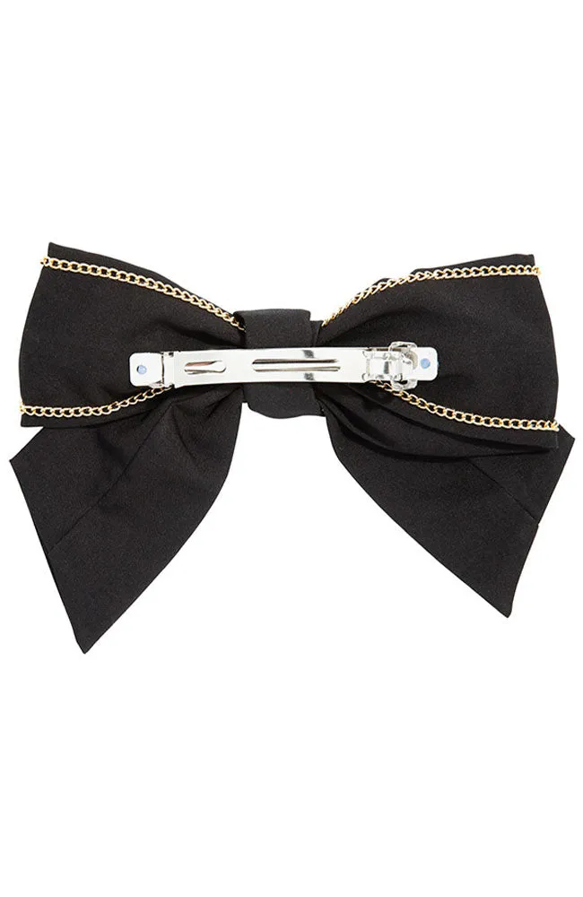 Chain Link Bow Barrette