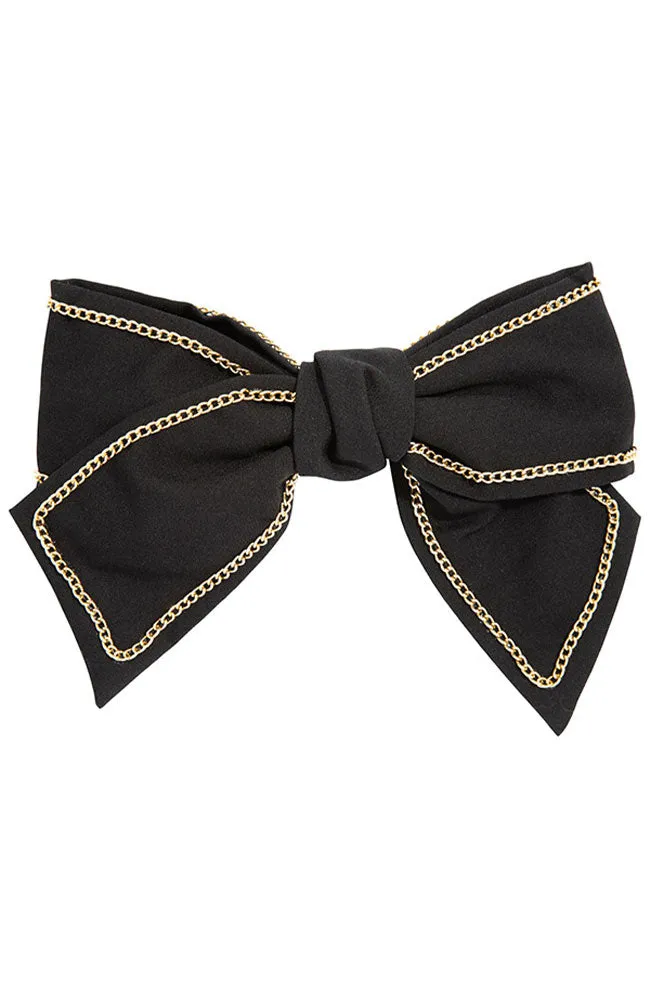 Chain Link Bow Barrette