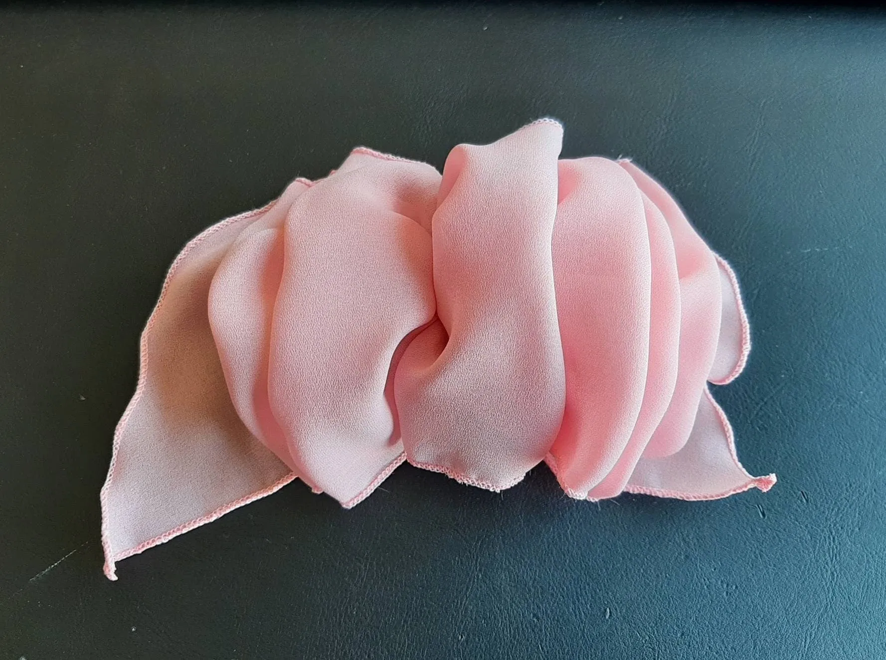 chiffon ruffle flower hair barrette woman hair accessory