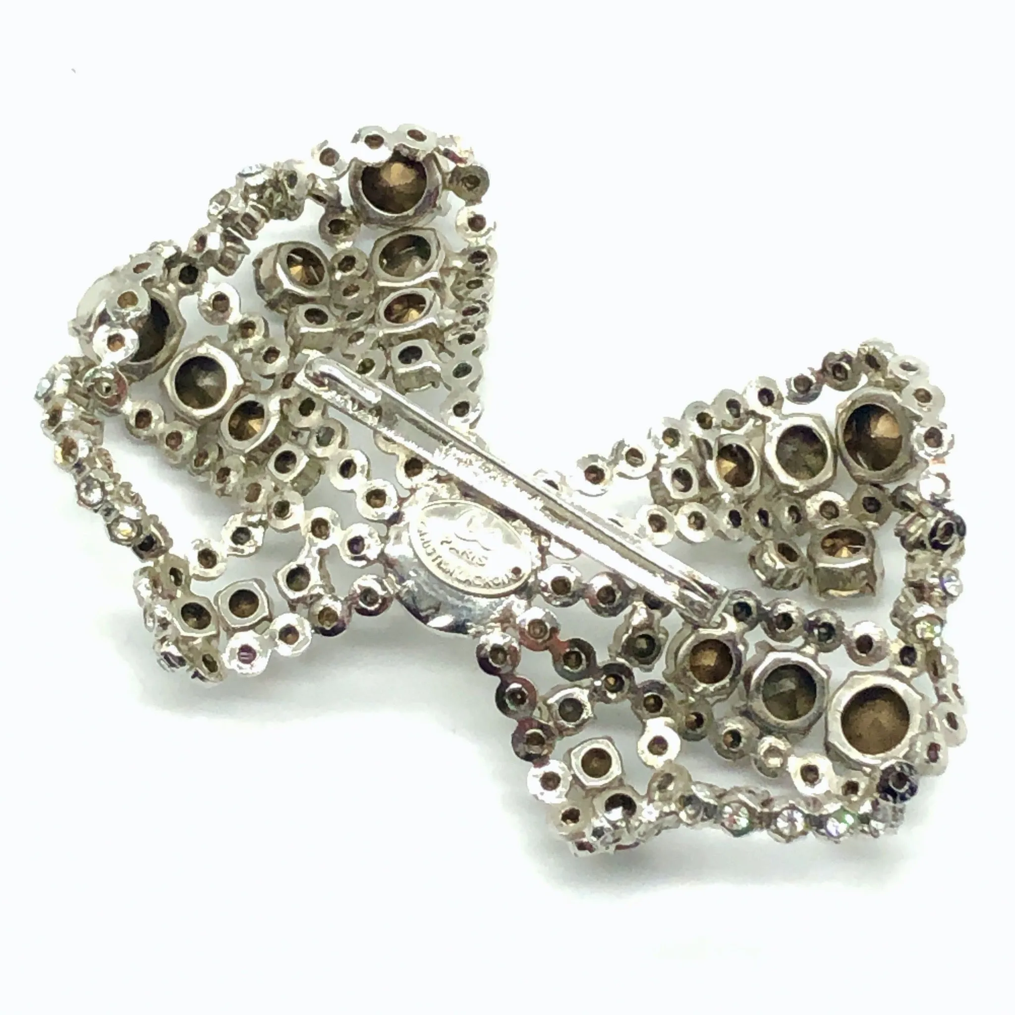 Christian Lacroix Rhinestone Bow Brooch/Pin