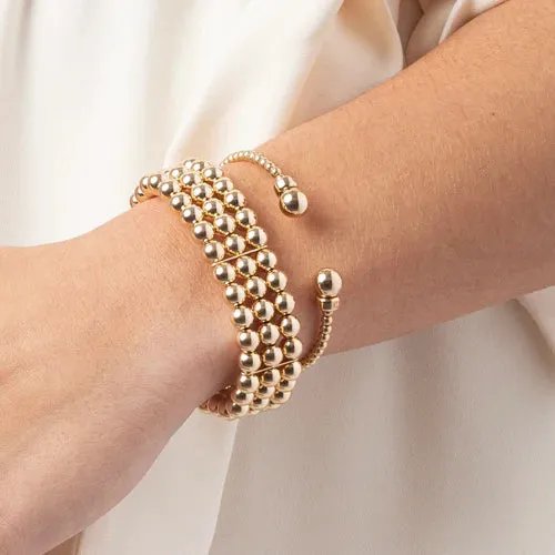 Classic Gold 3mm Bead Cuff Gold