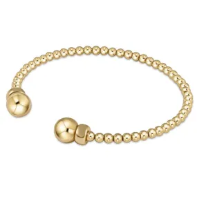 Classic Gold 3mm Bead Cuff Gold
