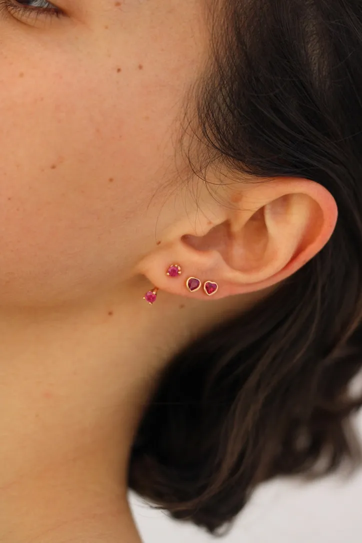 CLASSIC RUBY ORBIT EARRING