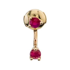 CLASSIC RUBY ORBIT EARRING