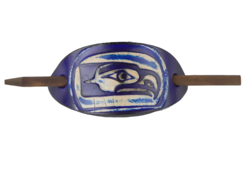 Classic Seahawks Leather Hair Barrette