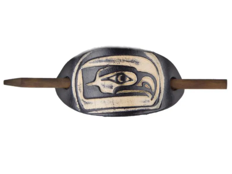 Classic Seahawks Leather Hair Barrette