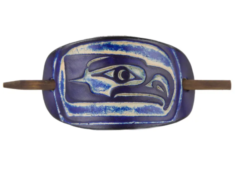 Classic Seahawks Leather Hair Barrette