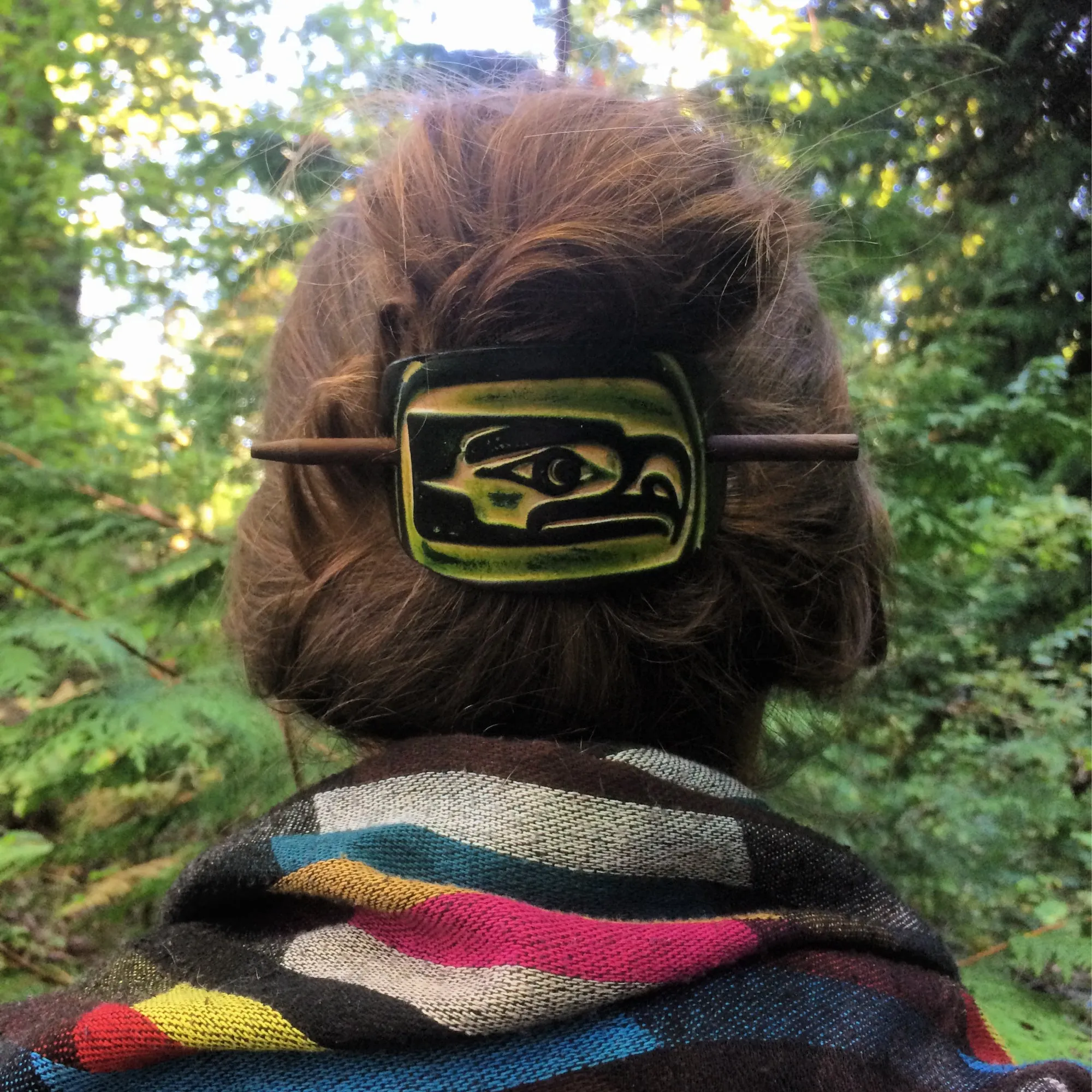 Classic Seahawks Leather Hair Barrette