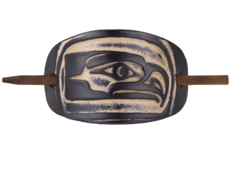 Classic Seahawks Leather Hair Barrette