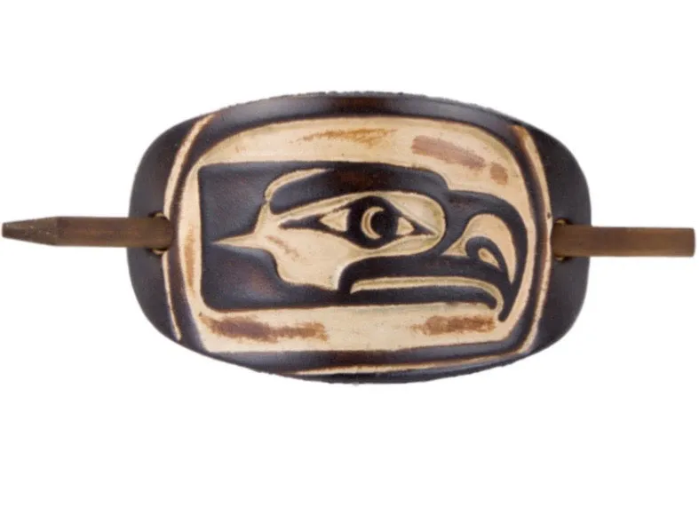 Classic Seahawks Leather Hair Barrette