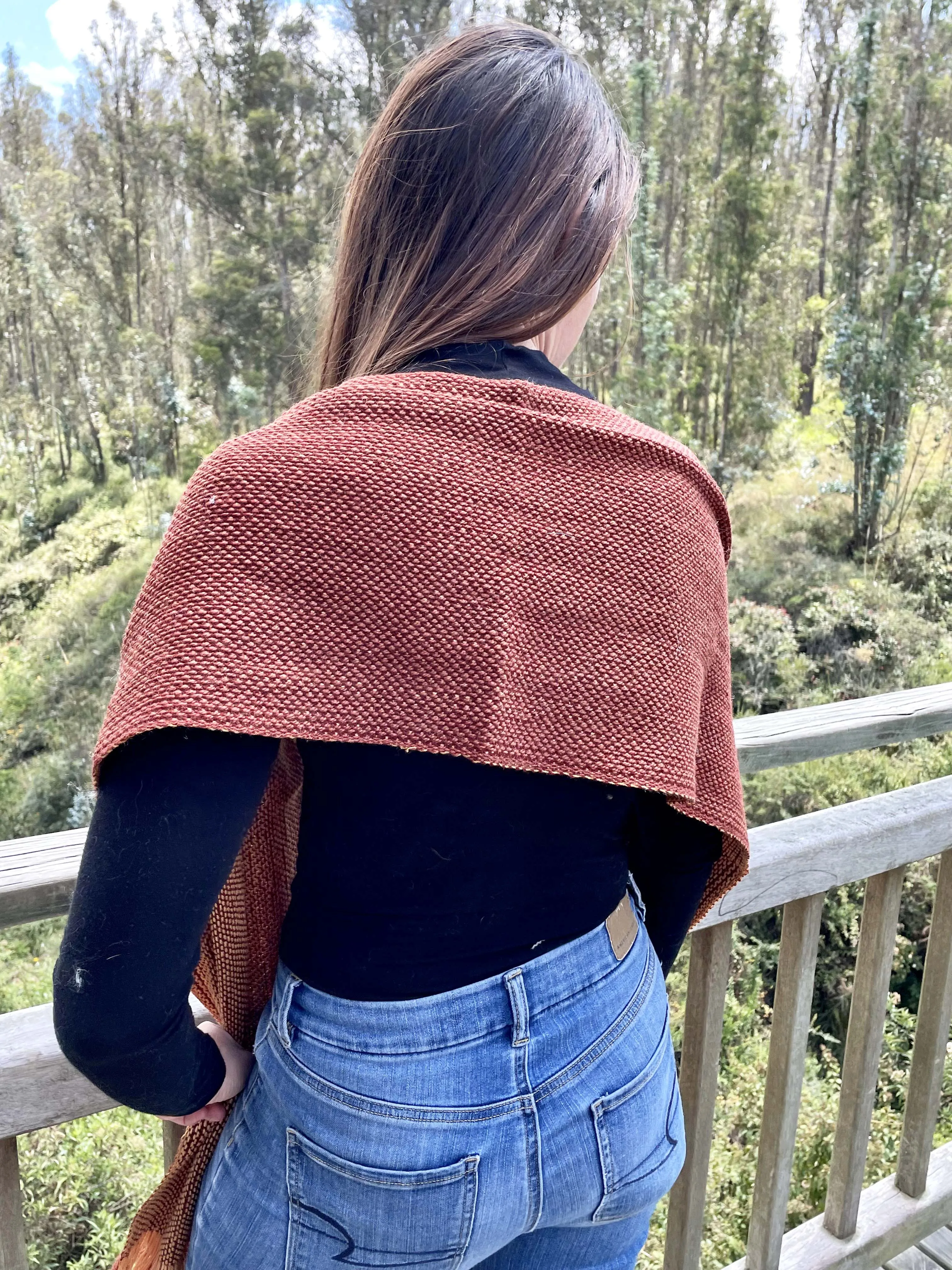 Colorful Reversible Warm Artisan Wool Scarf