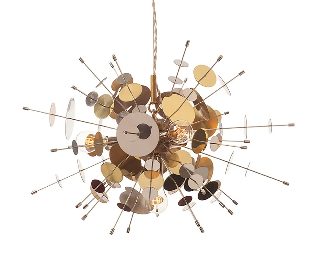 Confetti Pendant - Stainless Steel & Brass