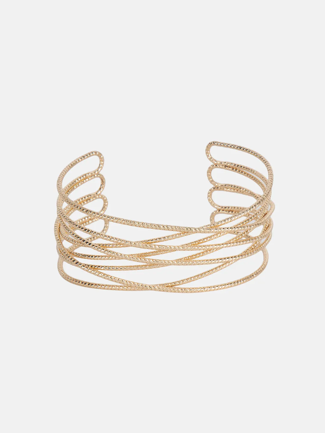 Cross Design Cuff Bracelet