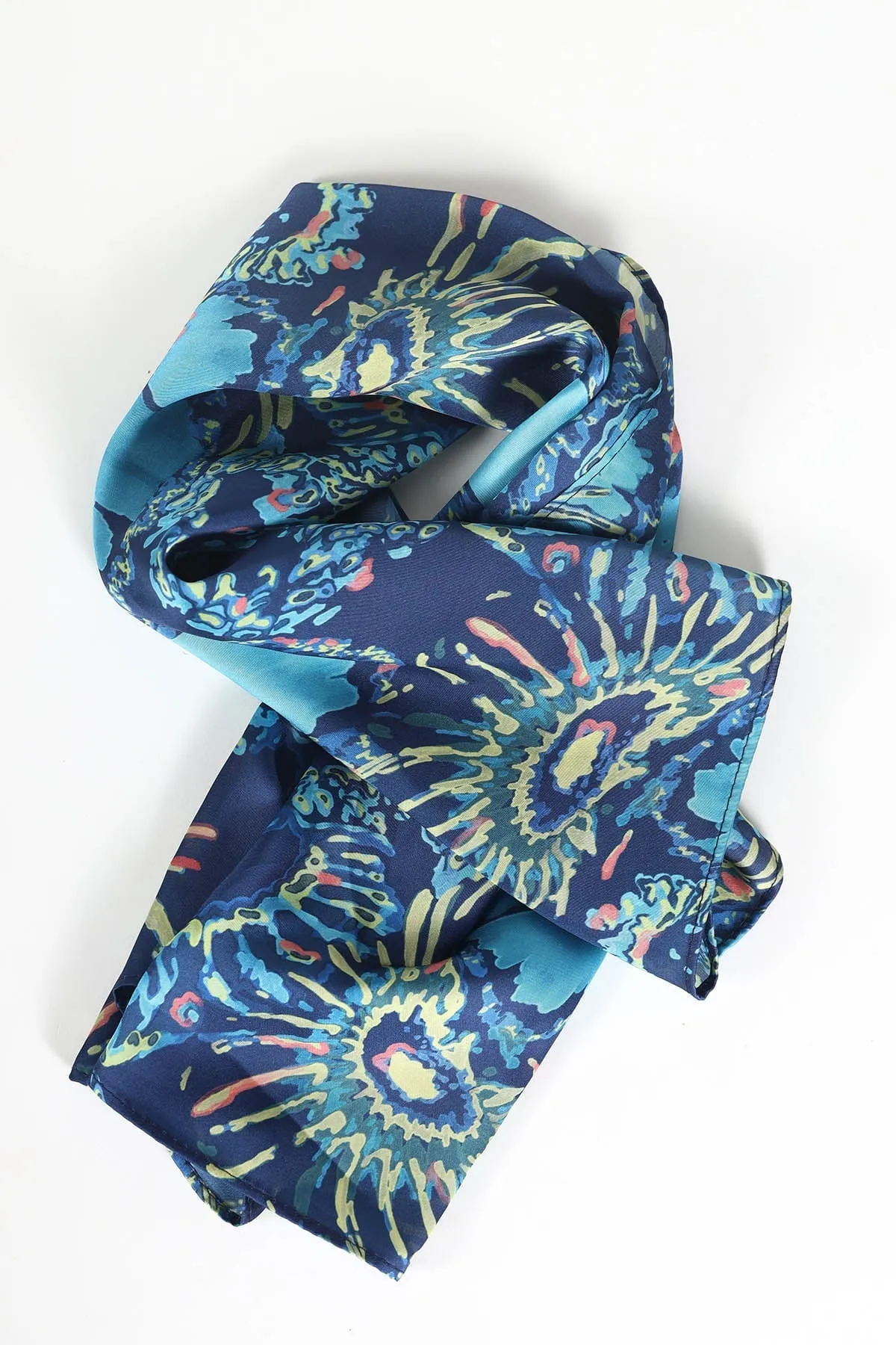 Crossbody Bag Strap & Scarf Gift Set in Blue