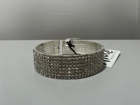Crystal Silver Cuff Bracelet