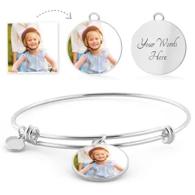 Custom Photo Bangle Bracelet | Engraveable