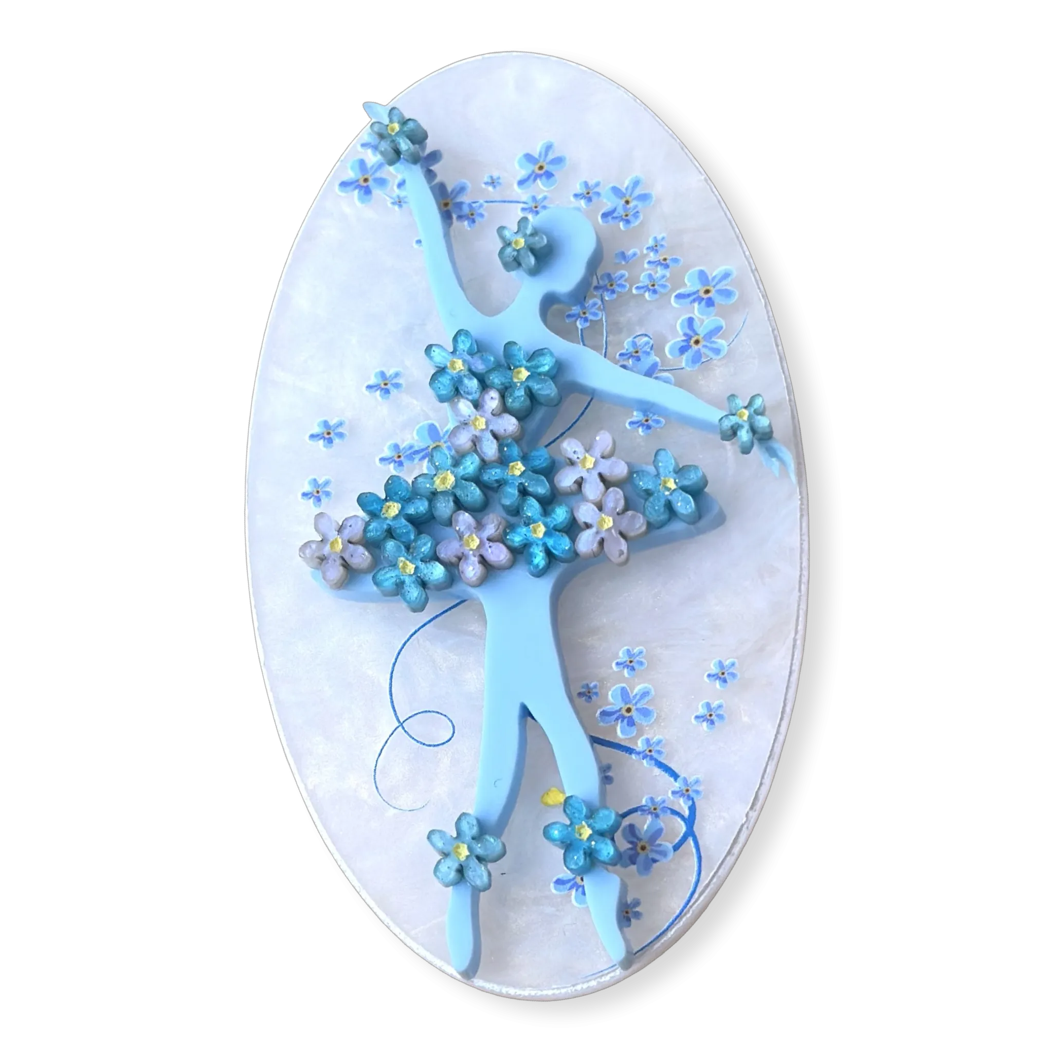 Dancer - Forget-Me-Nots - Brooch