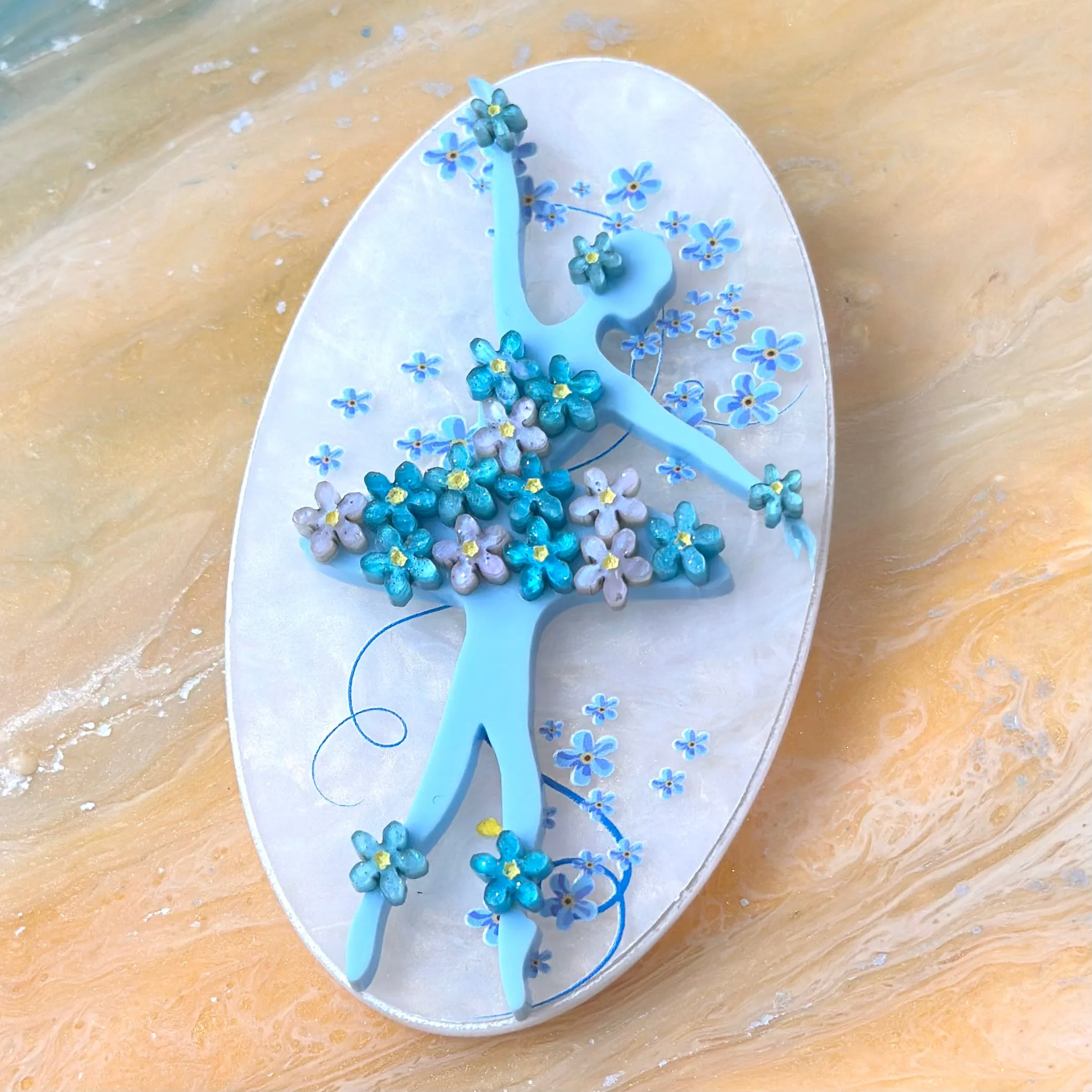 Dancer - Forget-Me-Nots - Brooch