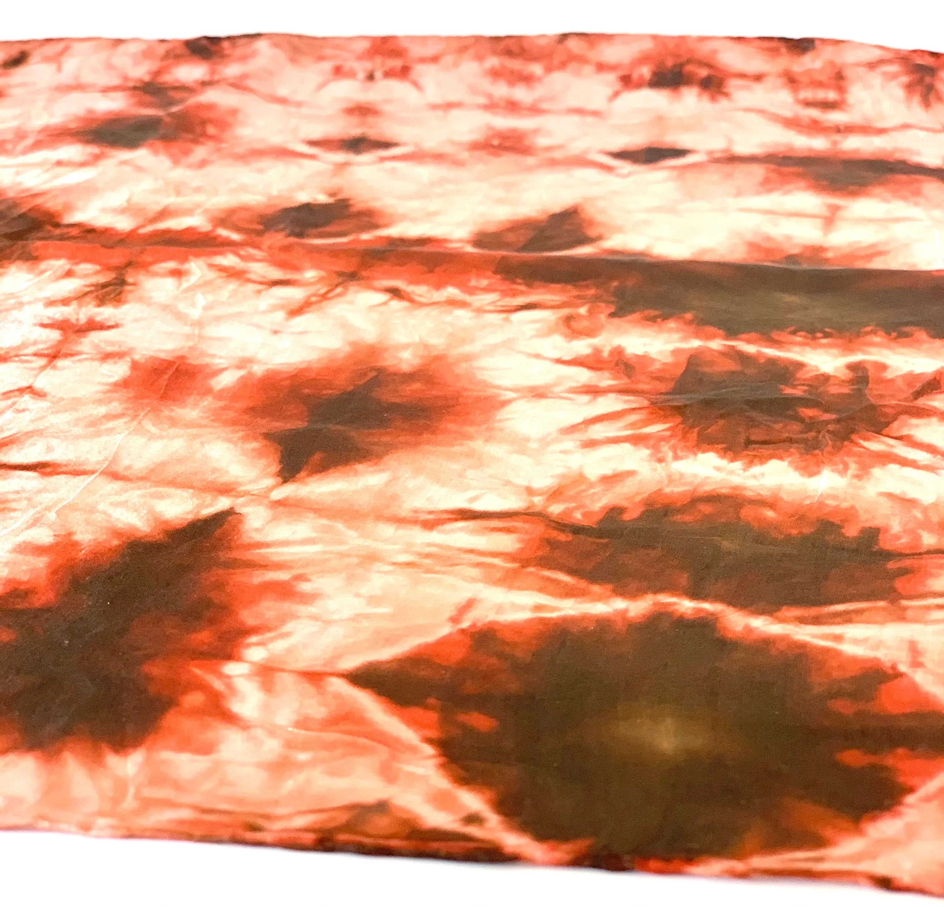 Designer Silk Scarf Rust/Burgundy