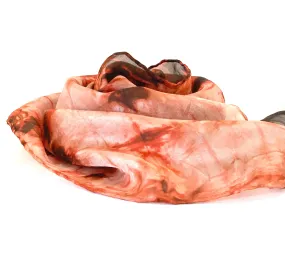Designer Silk Scarf Rust/Burgundy