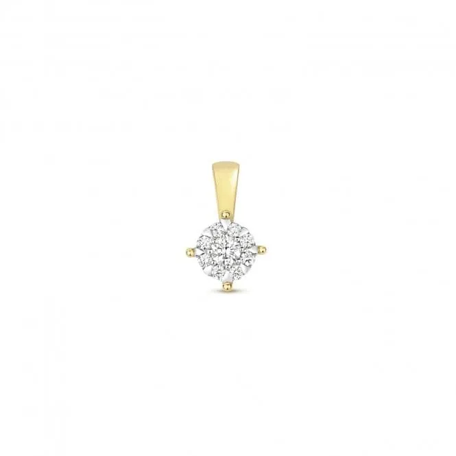 Diamond Jewellery 9ct Gold Diamond Brilliant Range Pendant PD127