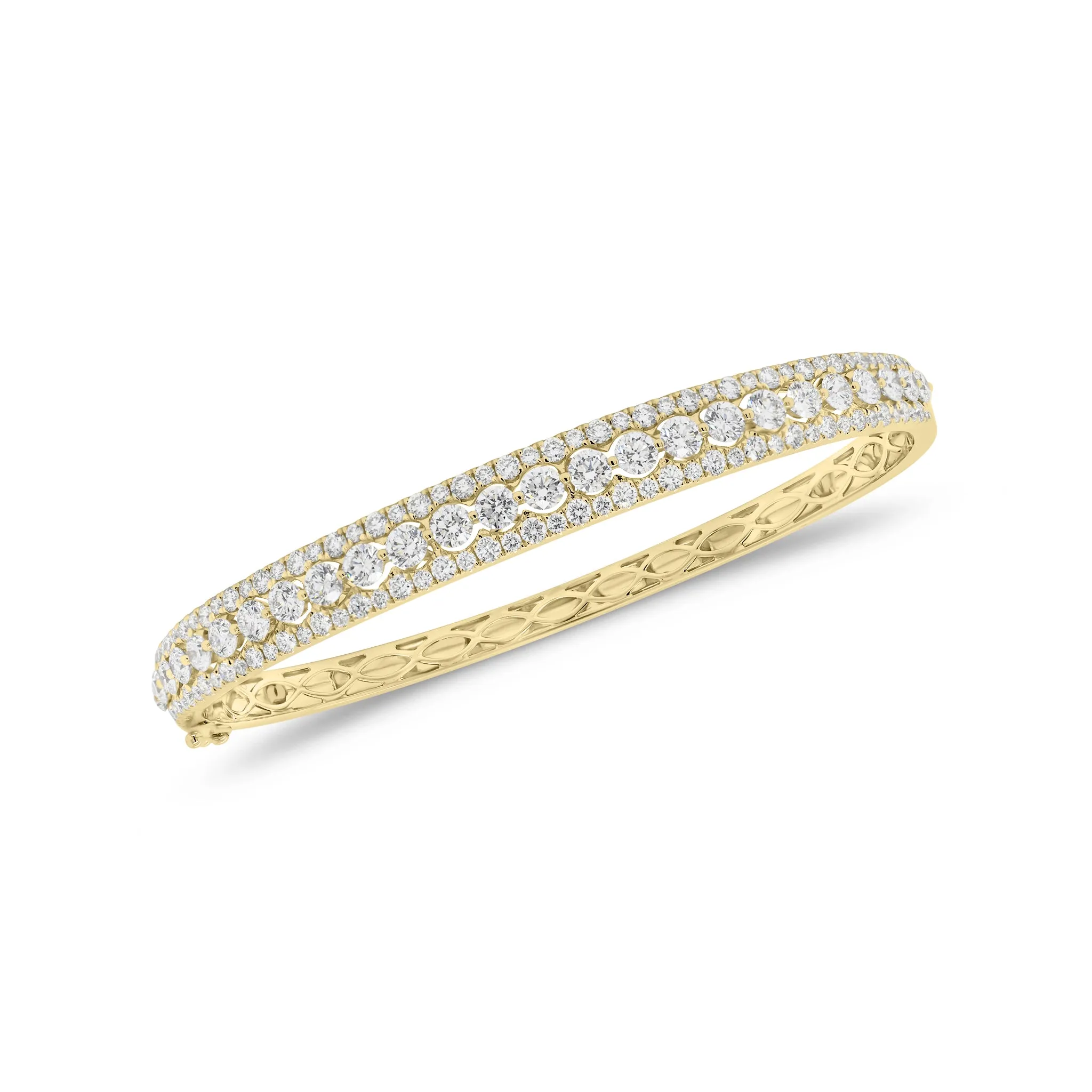 Diamond Pattern Bangle Bracelet