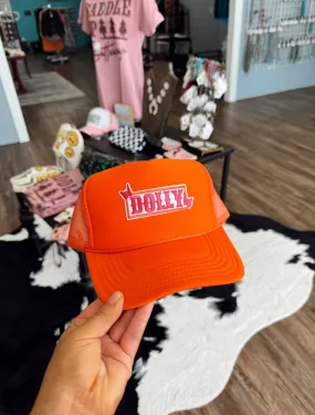 ‘Dolly’ Orange Trucker Hat