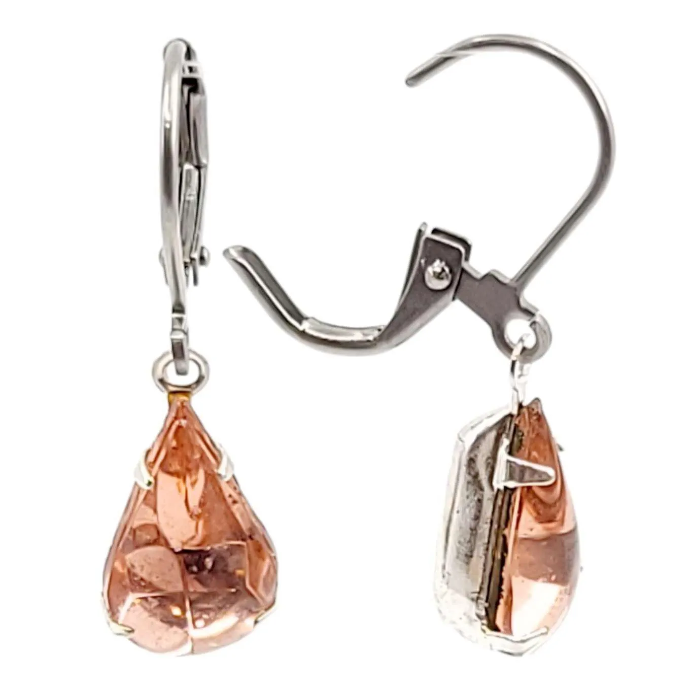 Earrings - Reds and Pinks - Steel Vintage Rhinestone Dangles (Assorted Styles) by Christine Stoll | Altered Relics