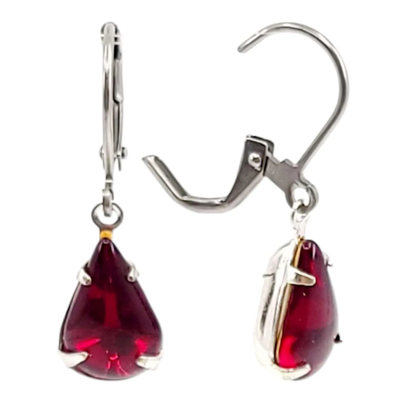 Earrings - Reds and Pinks - Steel Vintage Rhinestone Dangles (Assorted Styles) by Christine Stoll | Altered Relics