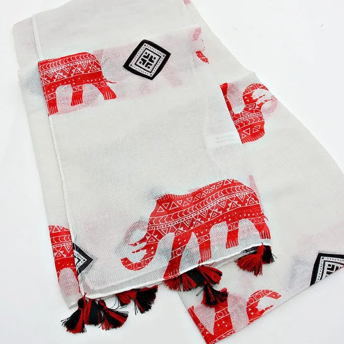 Elephant Tassel Scarf
