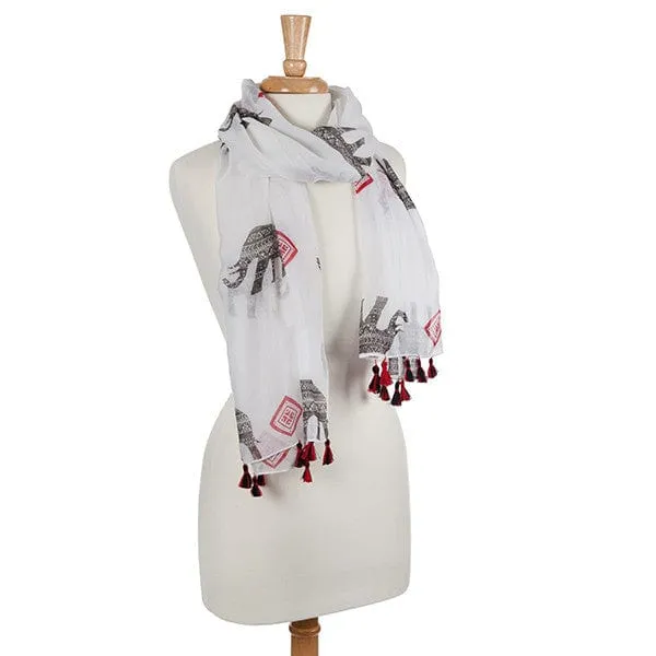 Elephant Tassel Scarf
