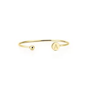 ELLE ROUND INITIAL BANGLE