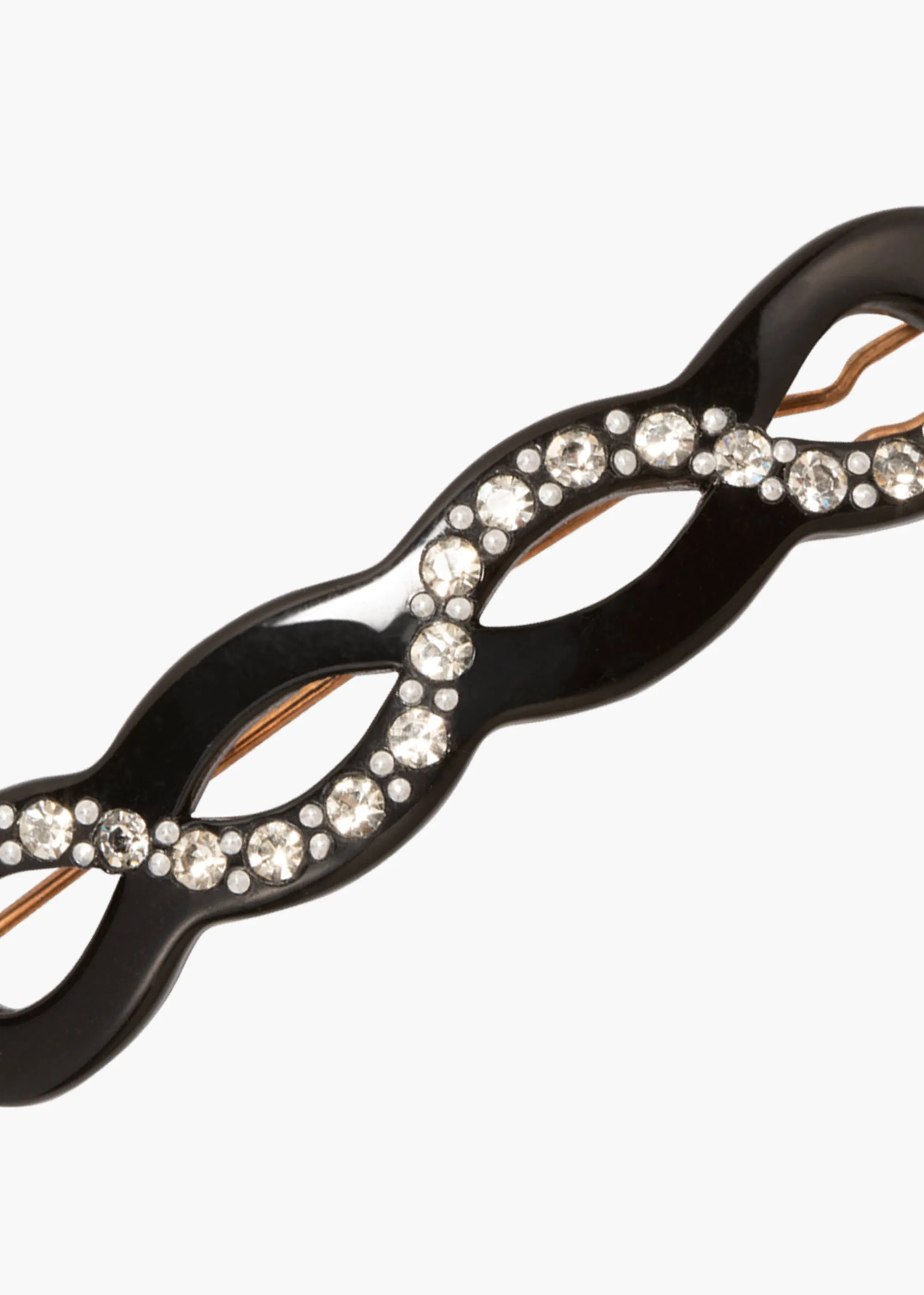 Elodie Vintage French Barrette -- Black