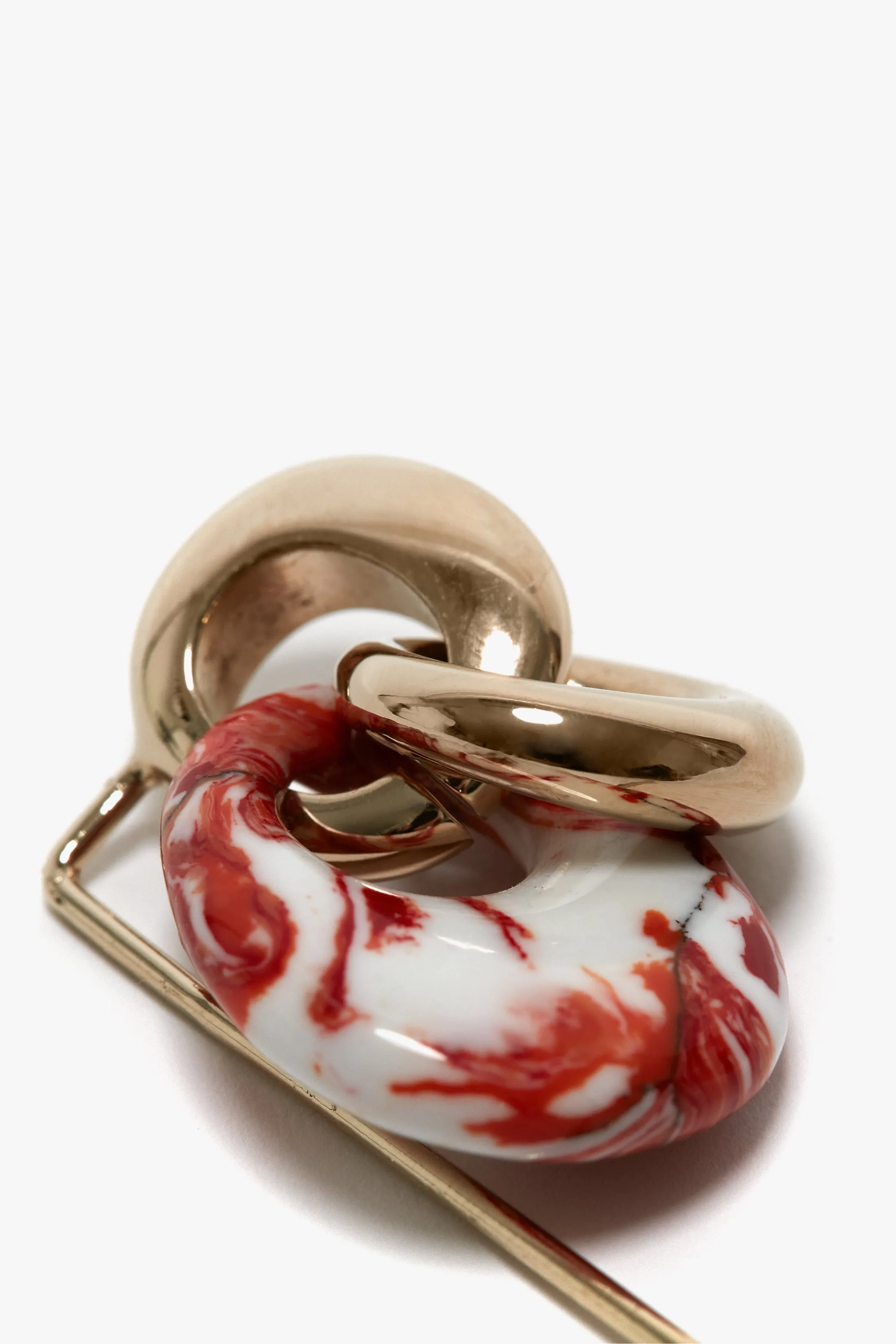 Exclusive Resin Charm Brooch In Light Gold-Orange