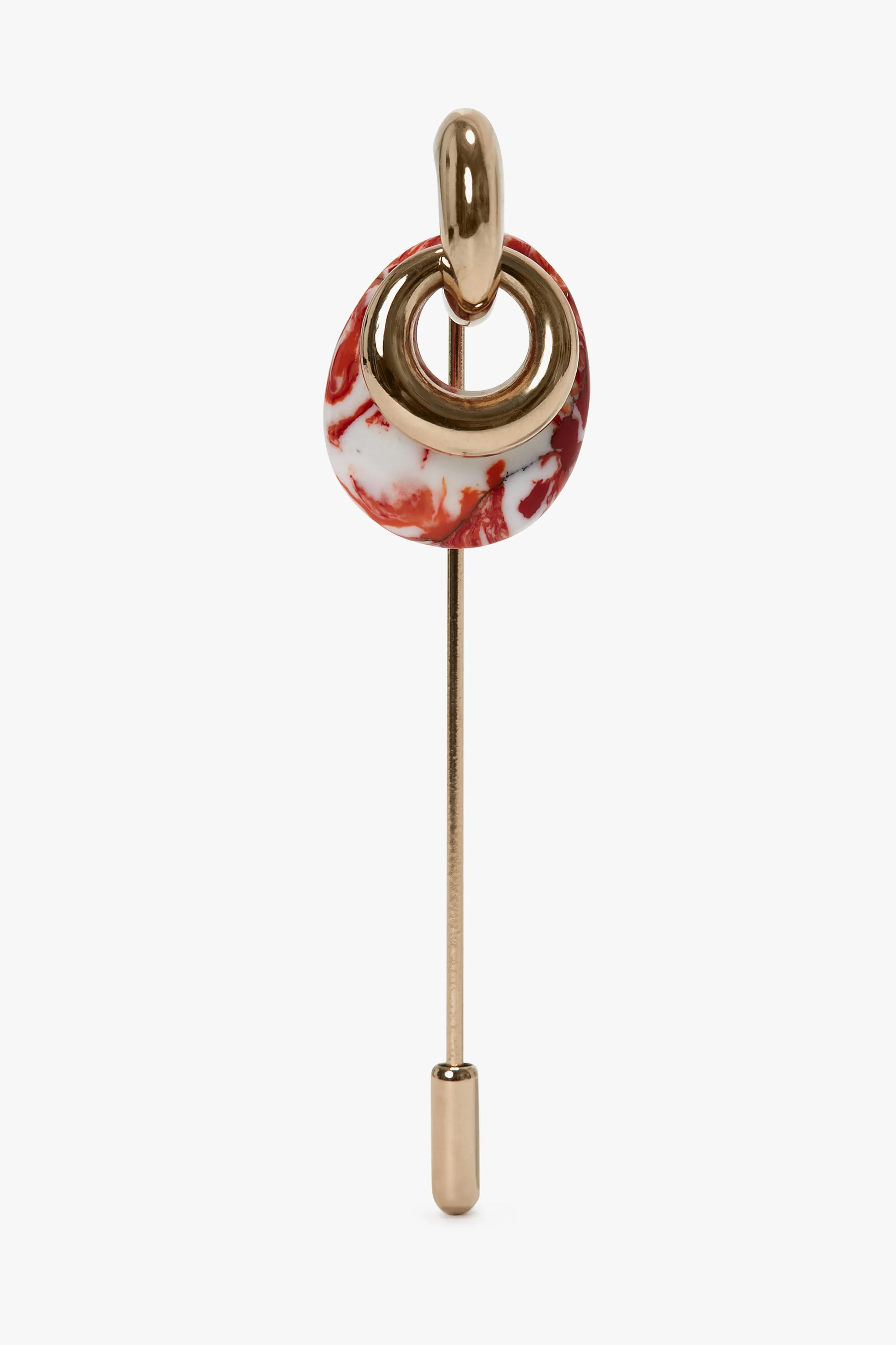 Exclusive Resin Charm Brooch In Light Gold-Orange