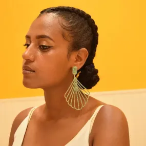 Exquisite ginkgo leaf dangle earrings