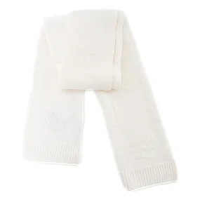 Fendi FF Karl Bianco Jacquard Wool Scarf