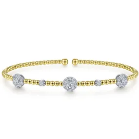 Gabriel & Co. Diamond Cluster Station Cuff Bracelet