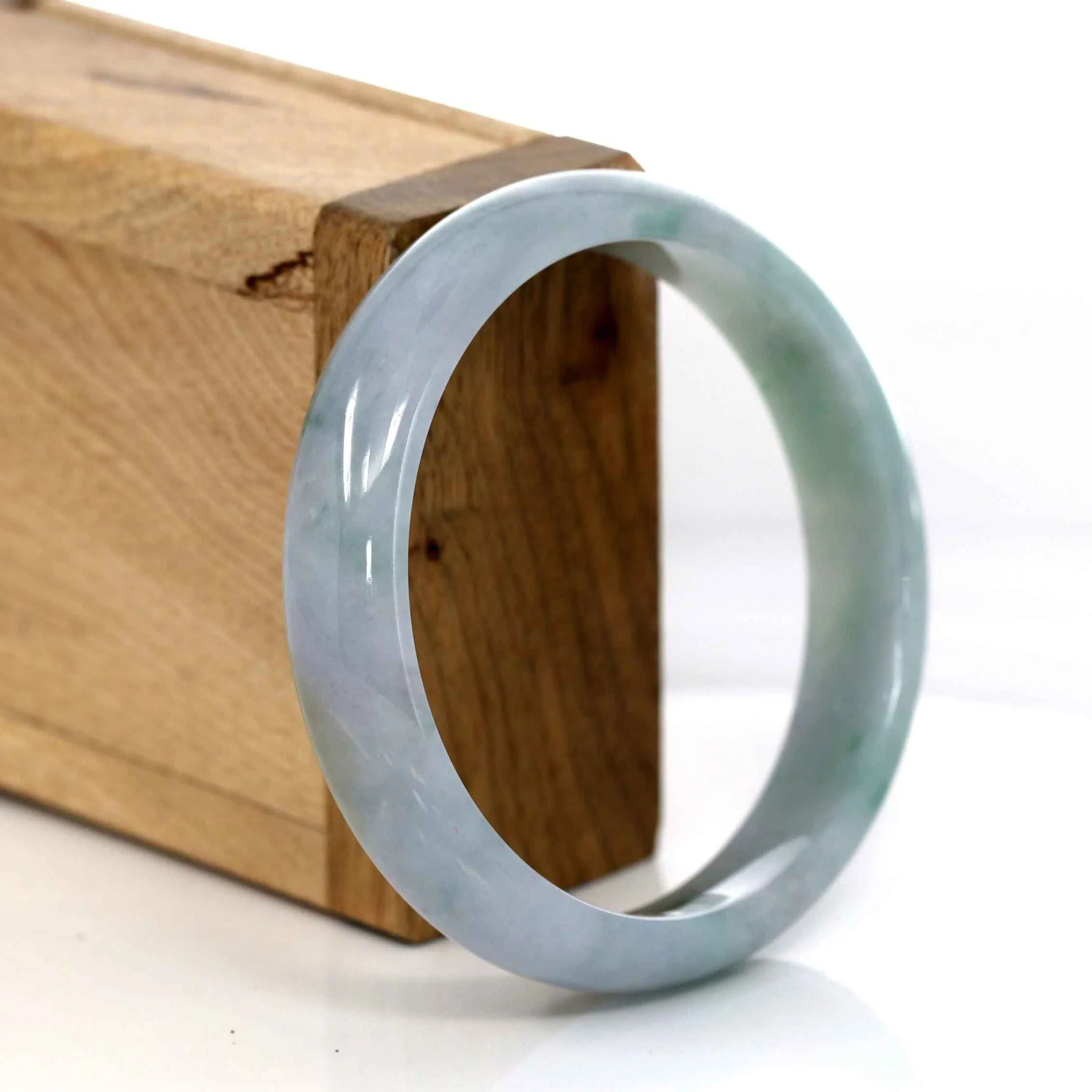 Genuine Burmese Jadeite Jade Bangle Bracelet (58.9 mm) #205