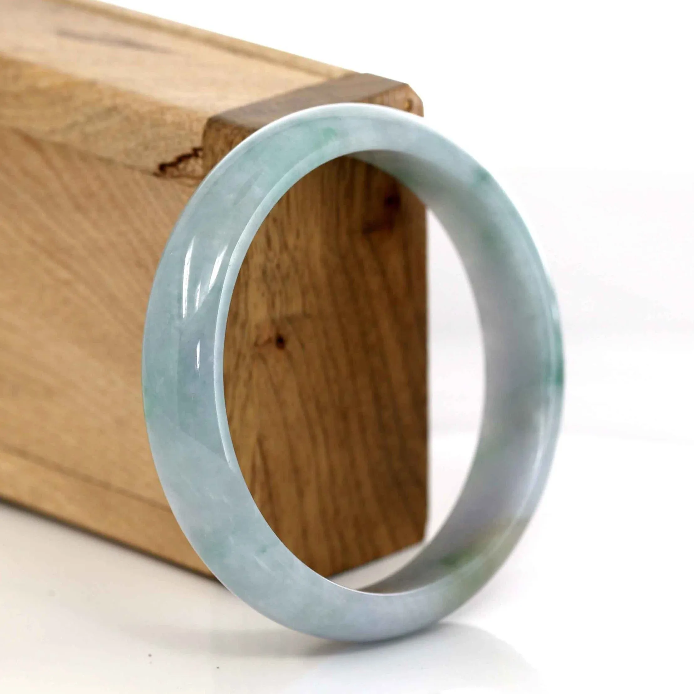 Genuine Burmese Jadeite Jade Bangle Bracelet (58.9 mm) #205