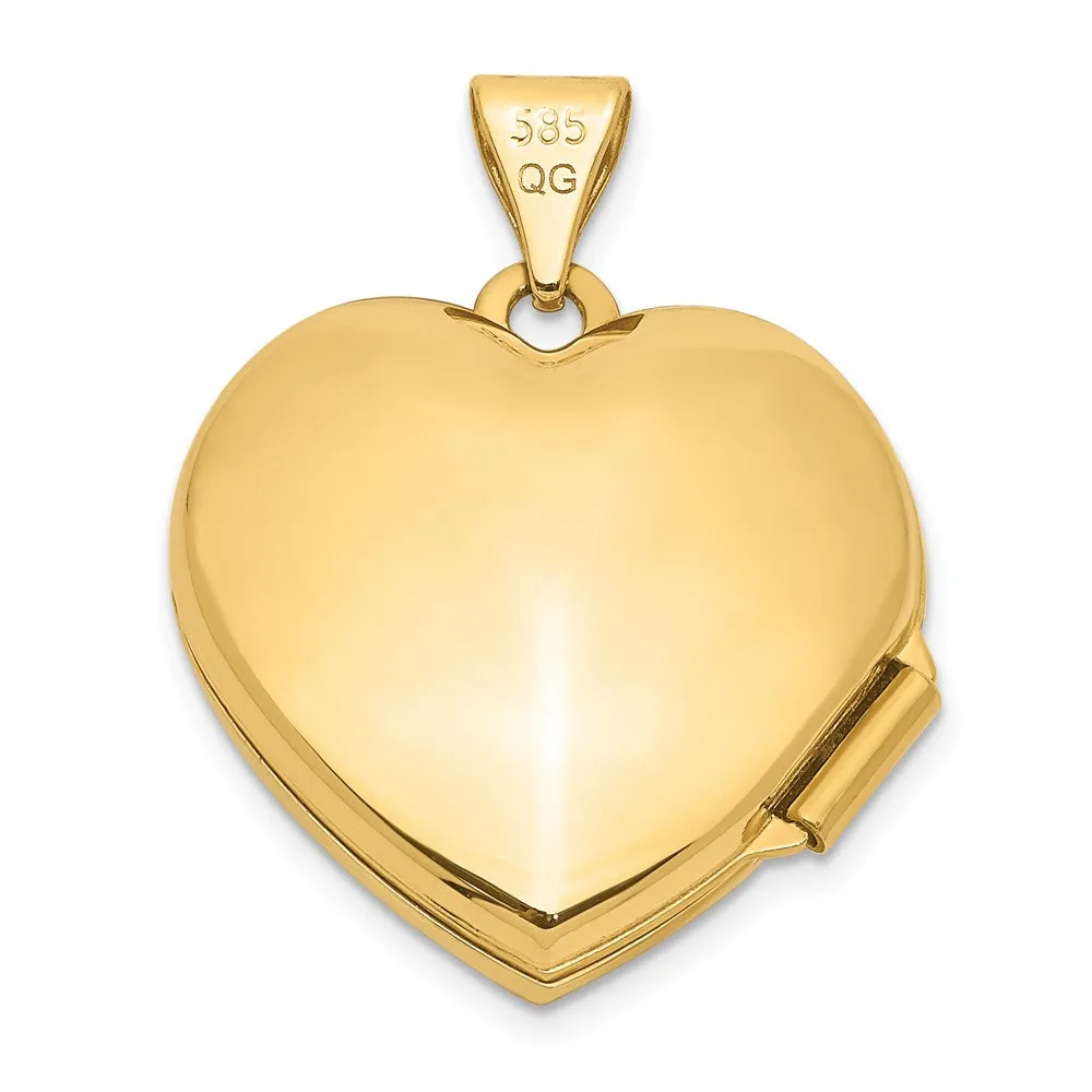 Gold Double Heart Locket Pendant - Model XL78