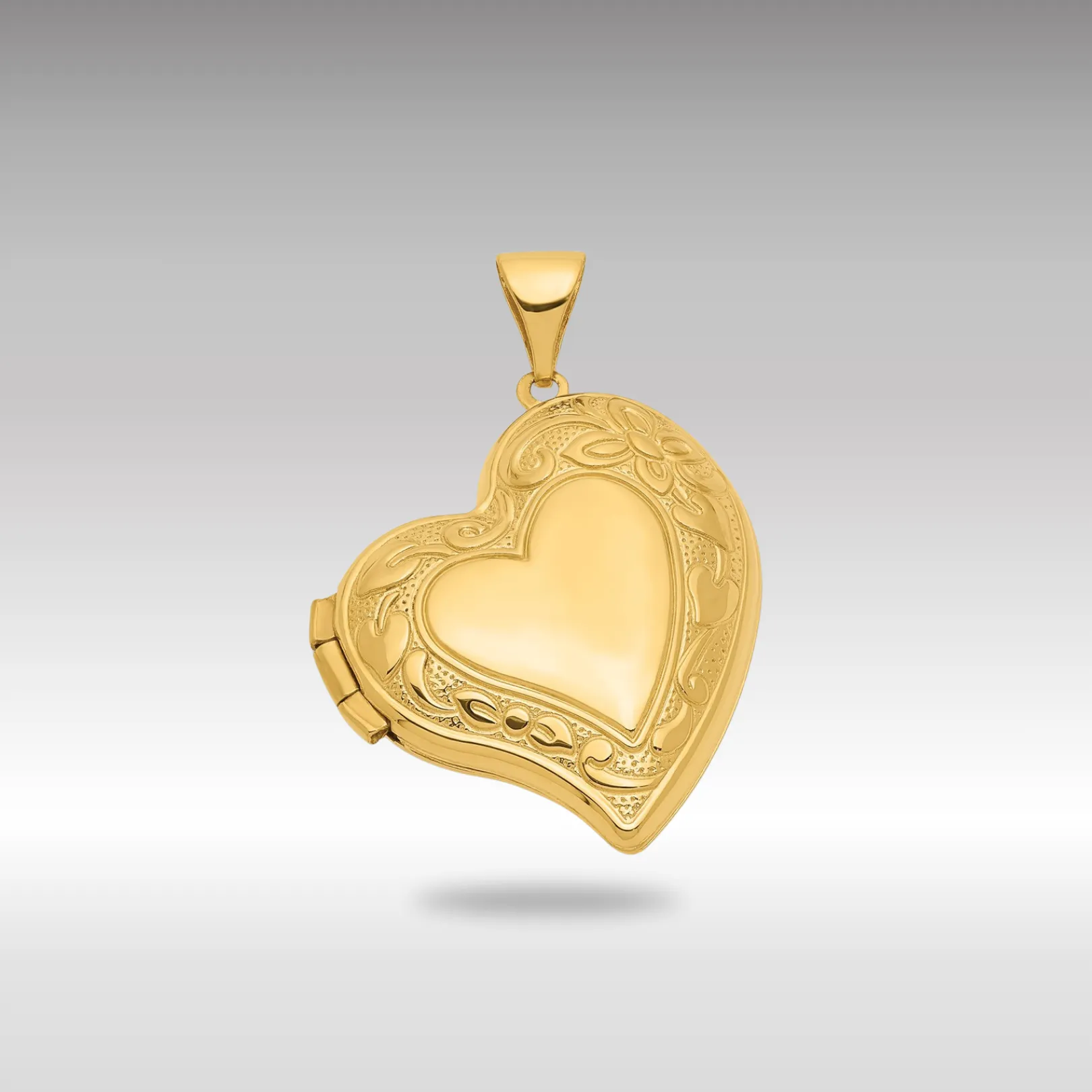 Gold Fancy Heart Locket Pendant - Model XL628