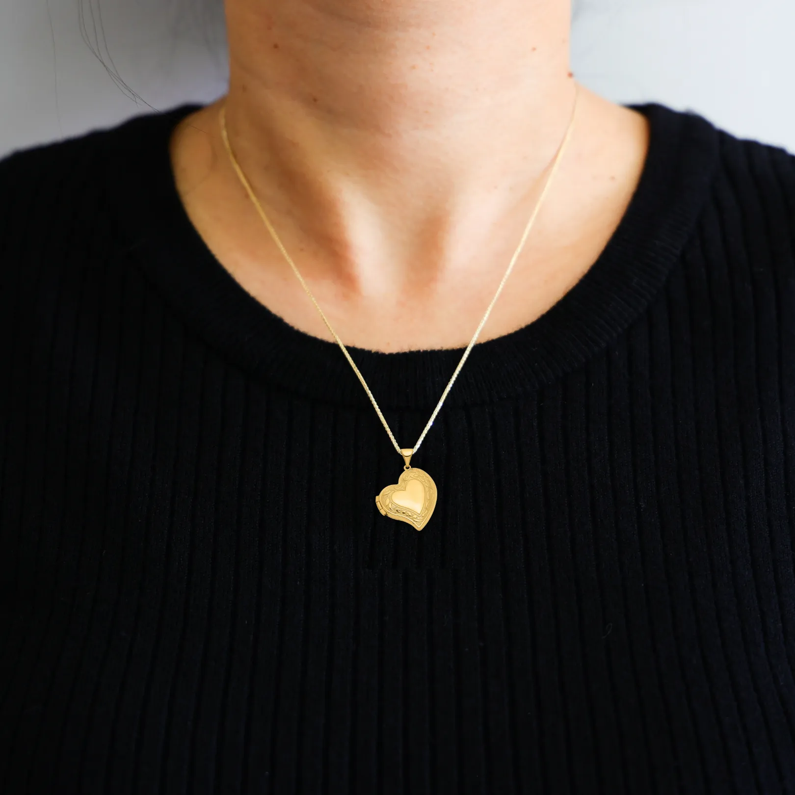 Gold Fancy Heart Locket Pendant - Model XL628
