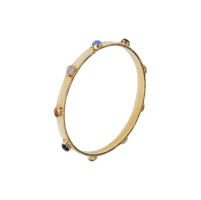 Gold Plated Multi Stone Bangle