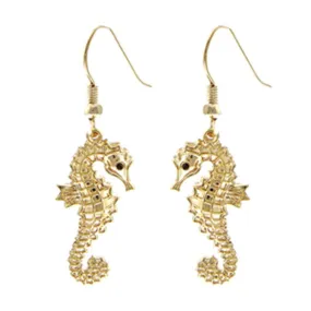 Gold Seahorse Earrings